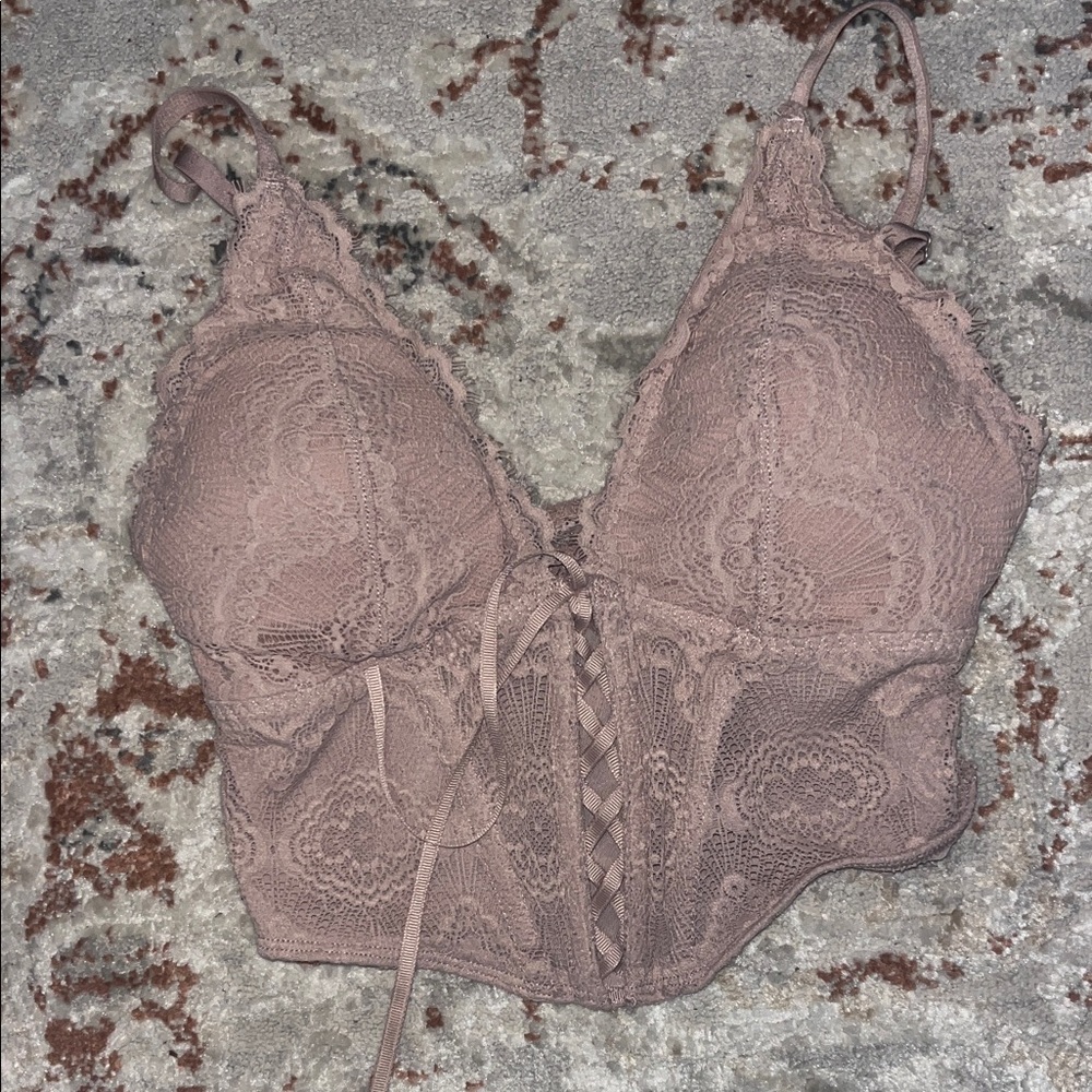 Gilly Hicks Lace Bralette in Mauve